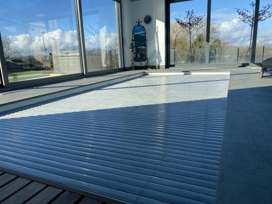 inside pool with cover closed