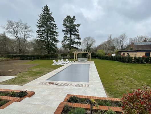 pool from the end of the garden